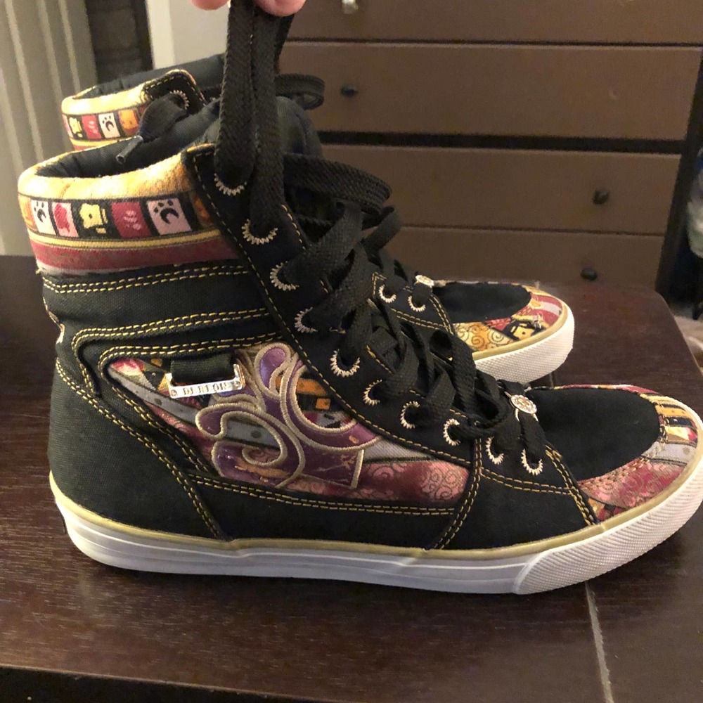 Y2k House of Dereon patchwork hightop sneakers Beyonce